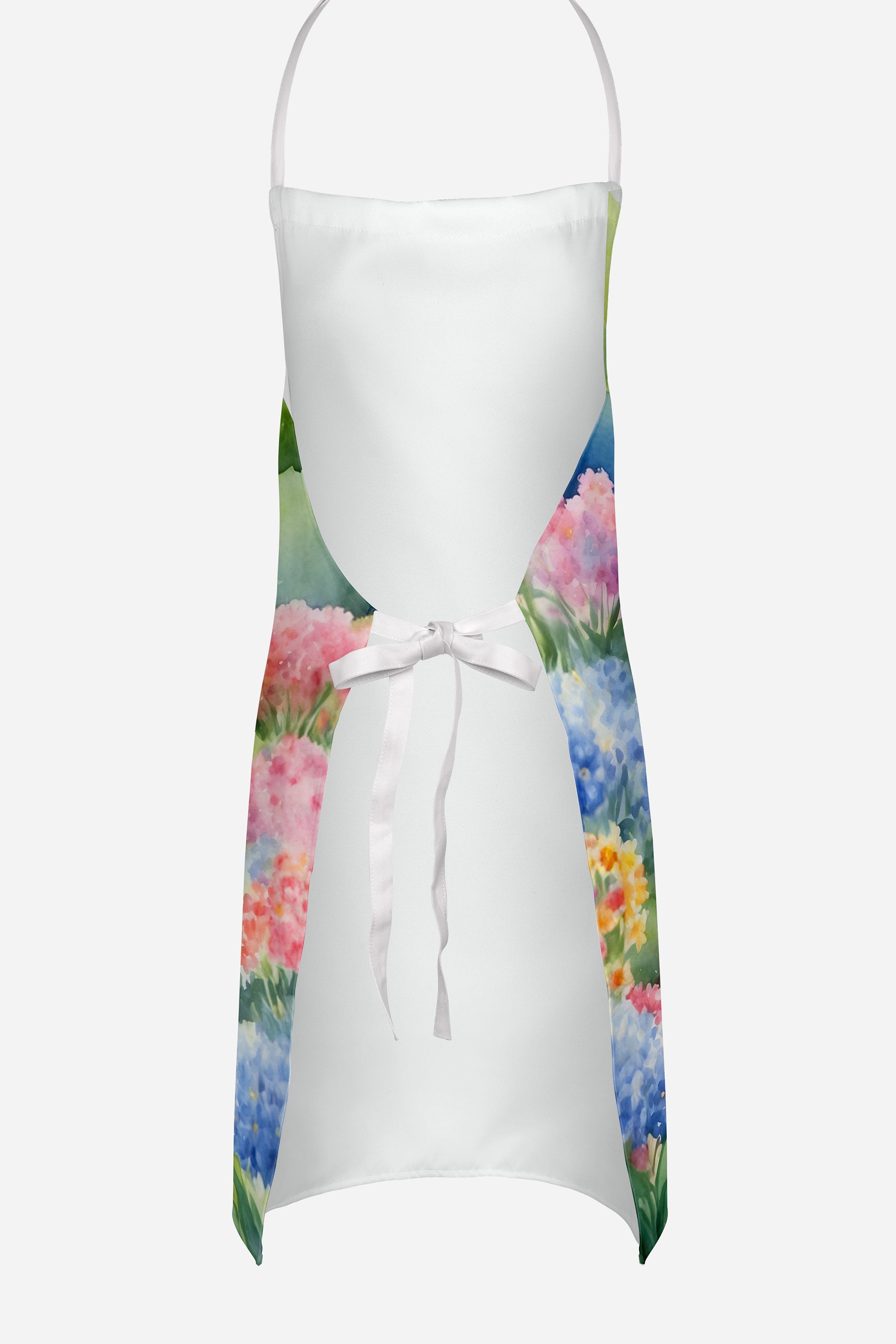 White Poodle Spring Path Apron