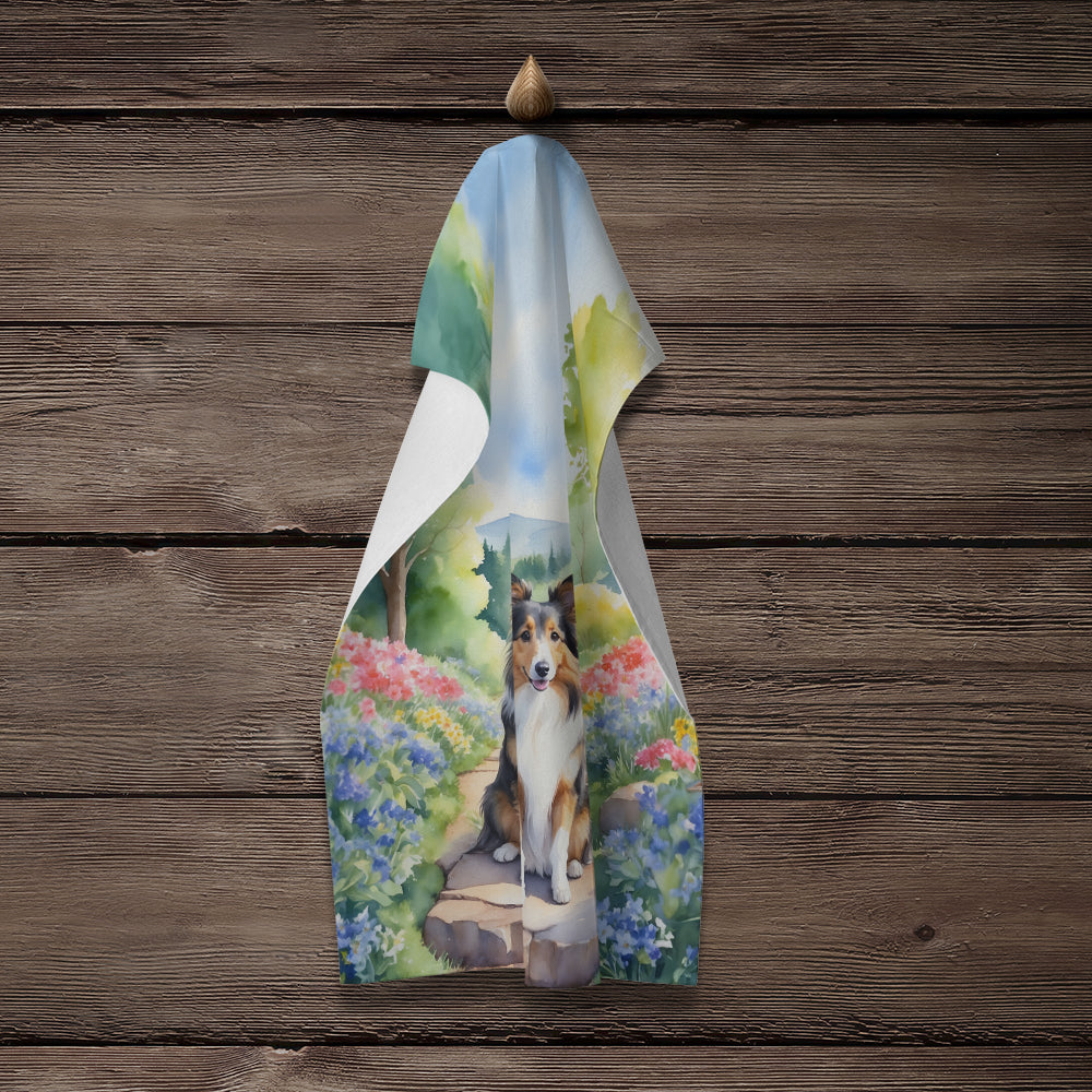 Sheltie Spring Path Kitchen Towel