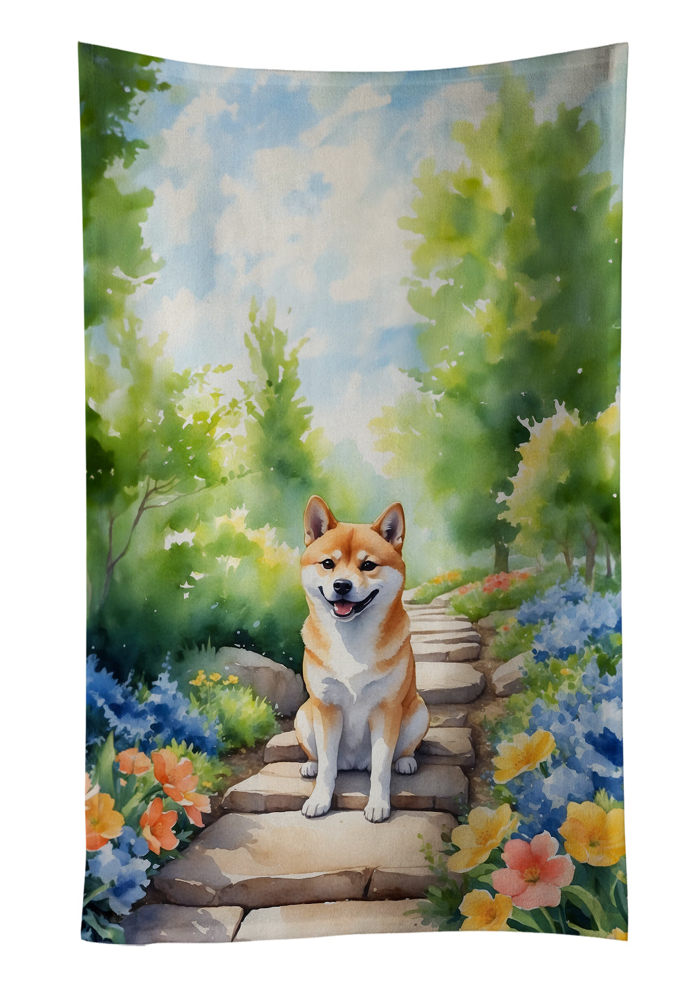 Buy this Shiba Inu Spring Path Kitchen Towel