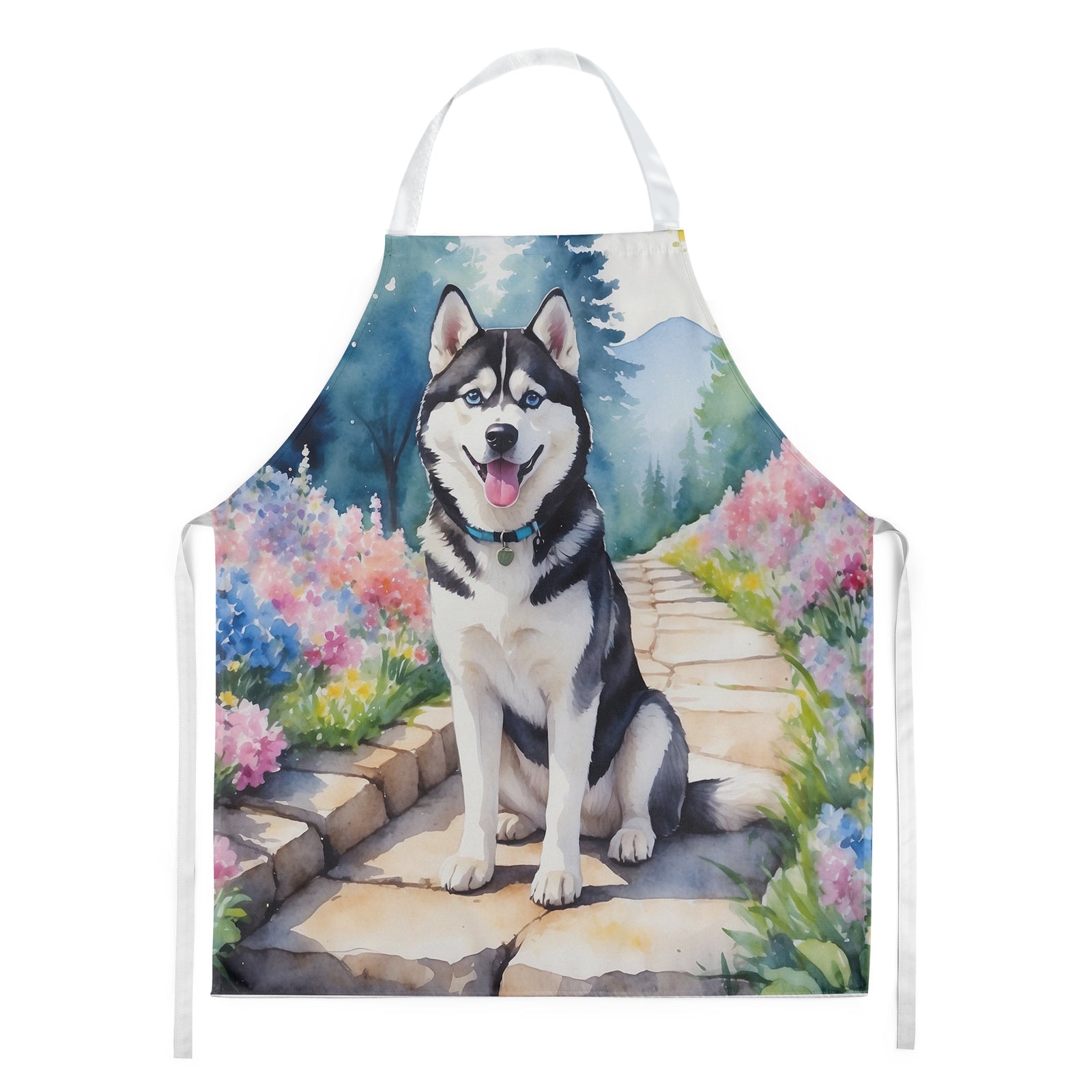 Buy this Siberian Husky Spring Path Apron