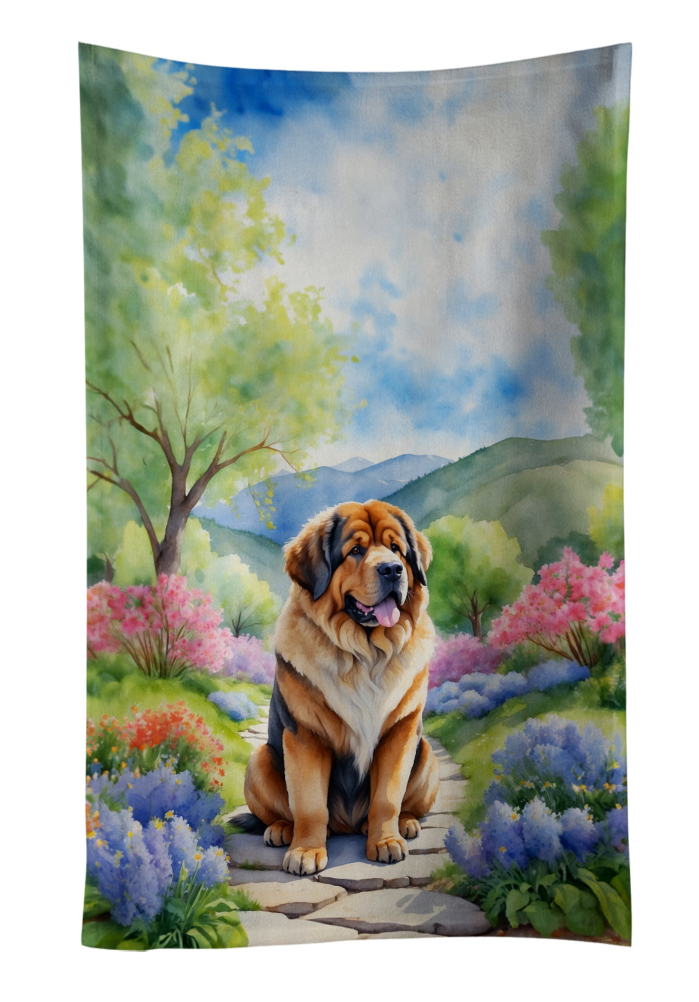 Buy this Tibetan Mastiff Spring Path Kitchen Towel