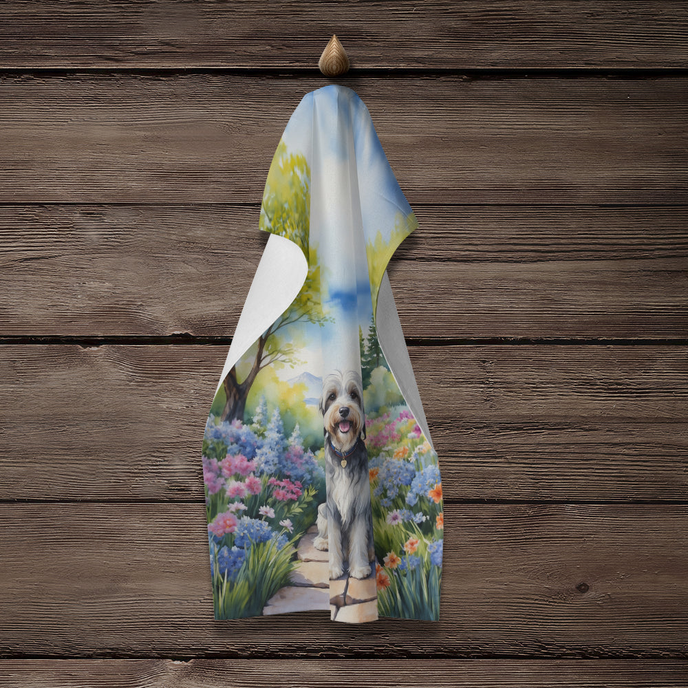 Tibetan Terrier Spring Path Kitchen Towel