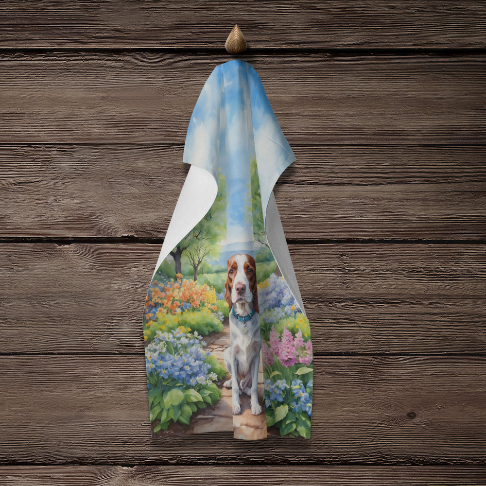 Welsh Springer Spaniel Spring Path Kitchen Towel