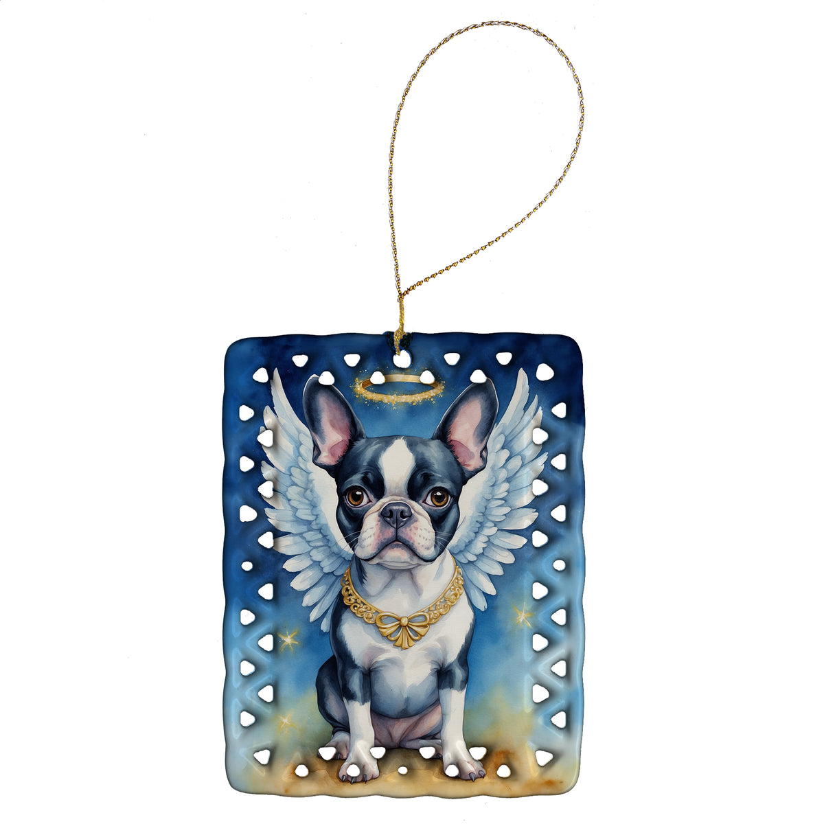 Buy this Boston Terrier My Angel Porcelain Ornament