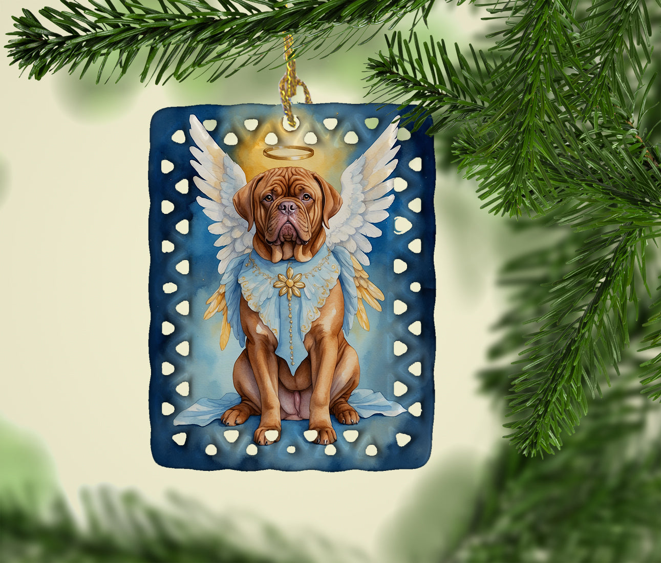 Dogue de Bordeaux My Angel Porcelain Ornament