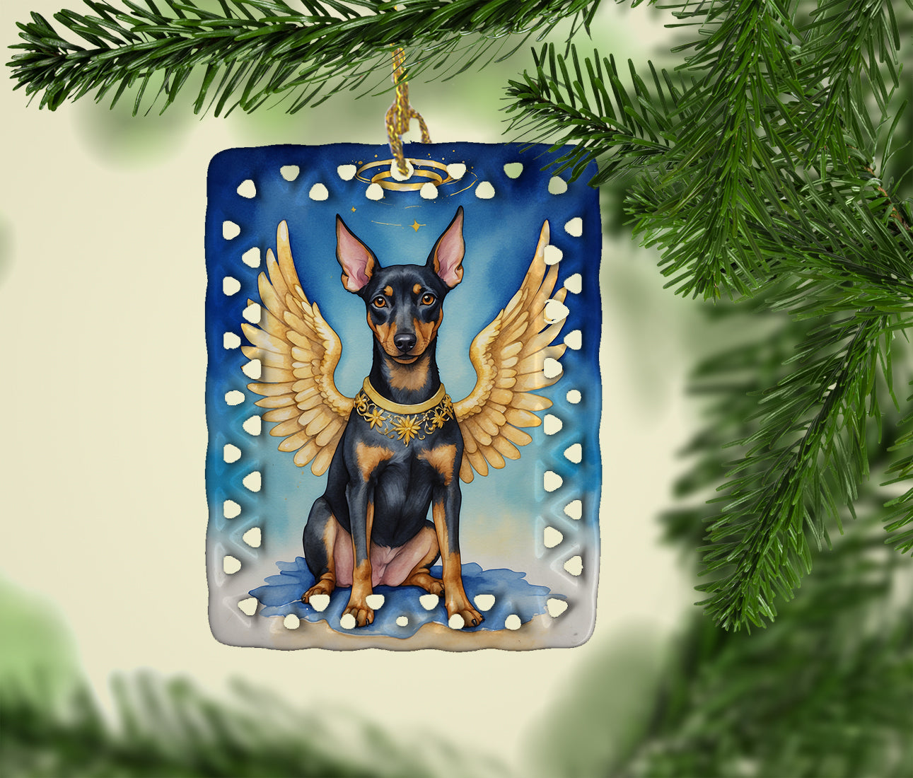 Buy this Manchester Terrier My Angel Porcelain Ornament