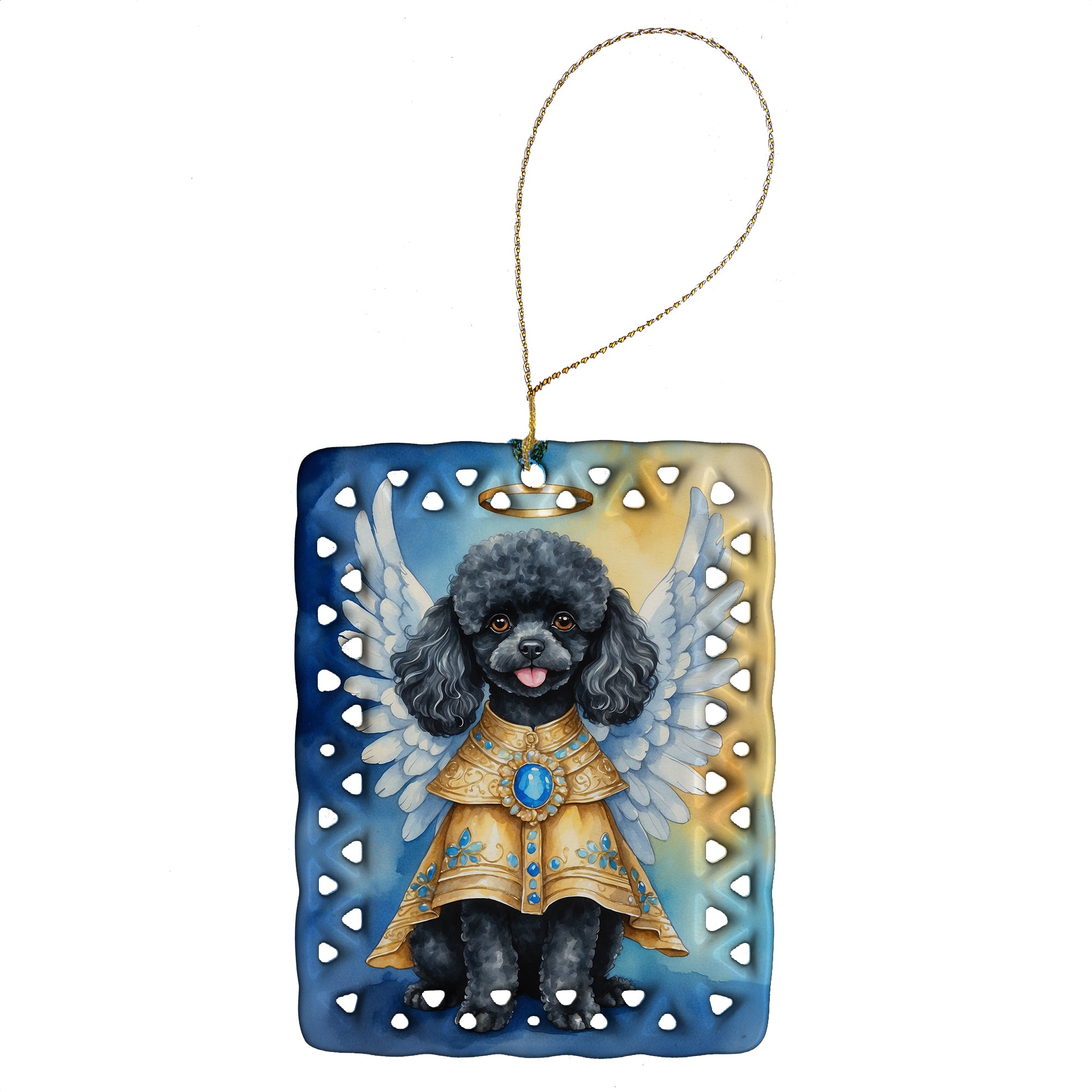 Buy this Black Poodle My Angel Porcelain Ornament