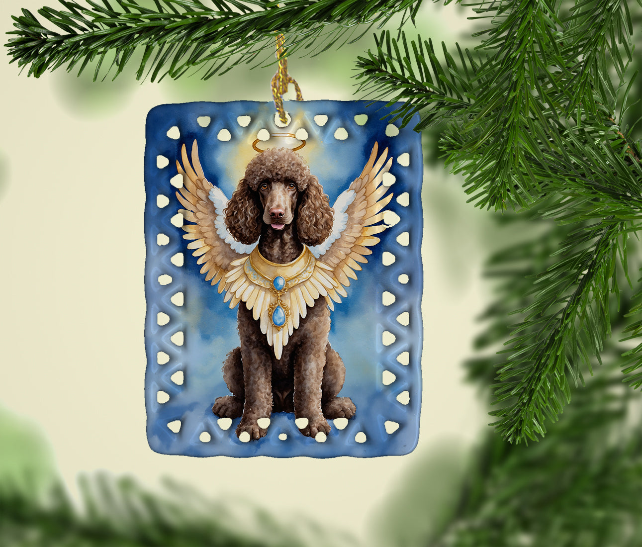 Buy this Chocolate Poodle My Angel Porcelain Ornament