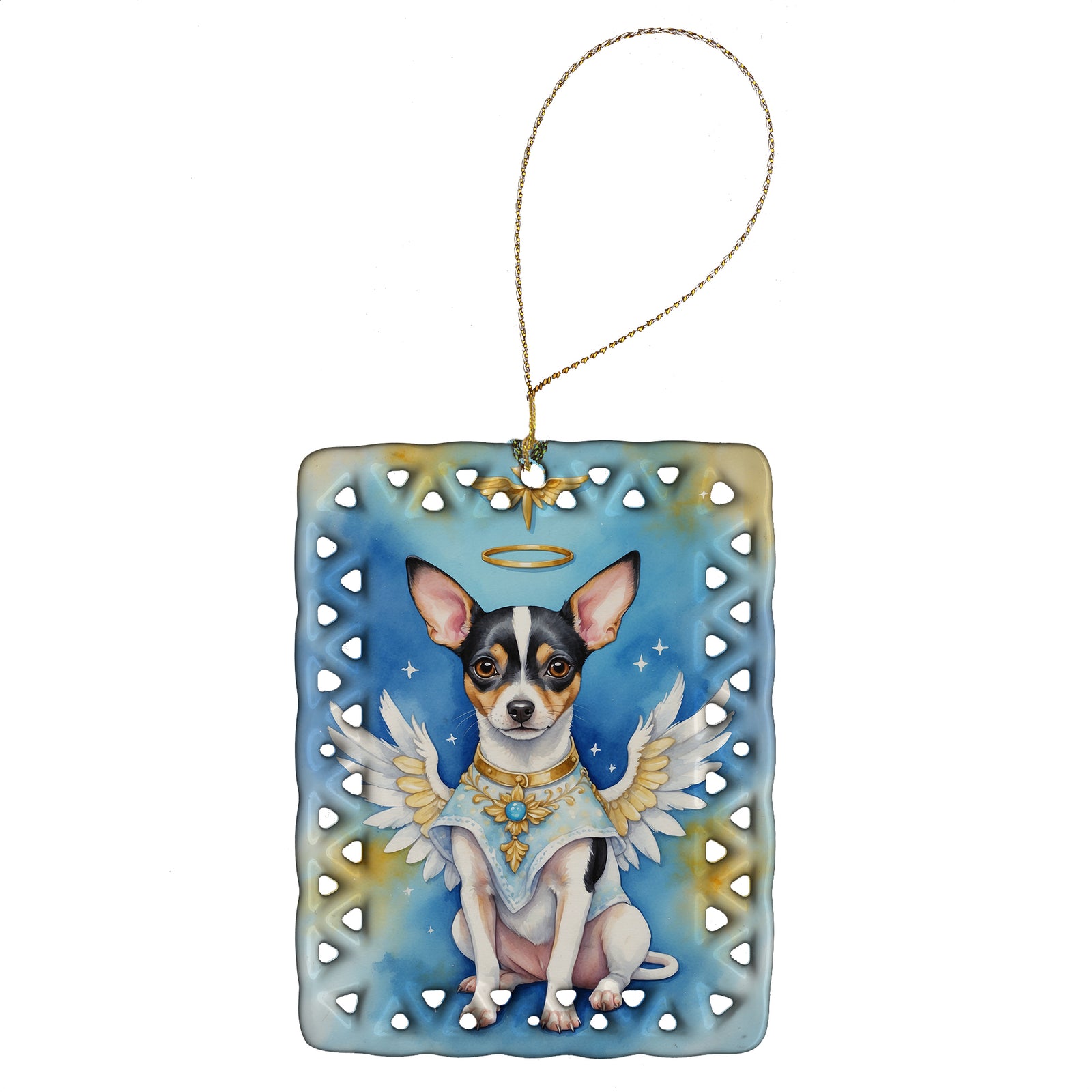 Buy this Rat Terrier My Angel Porcelain Ornament