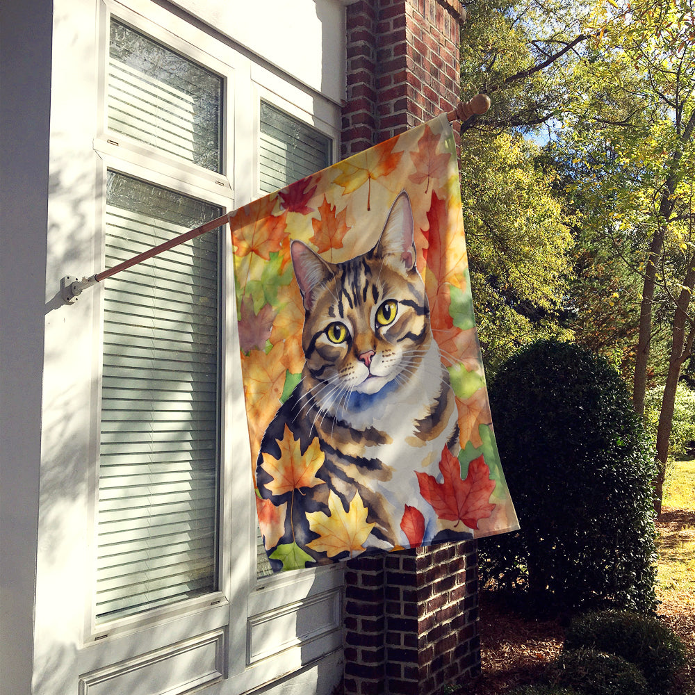 Buy this California Spangled Cat in Fall Leaves House Flag