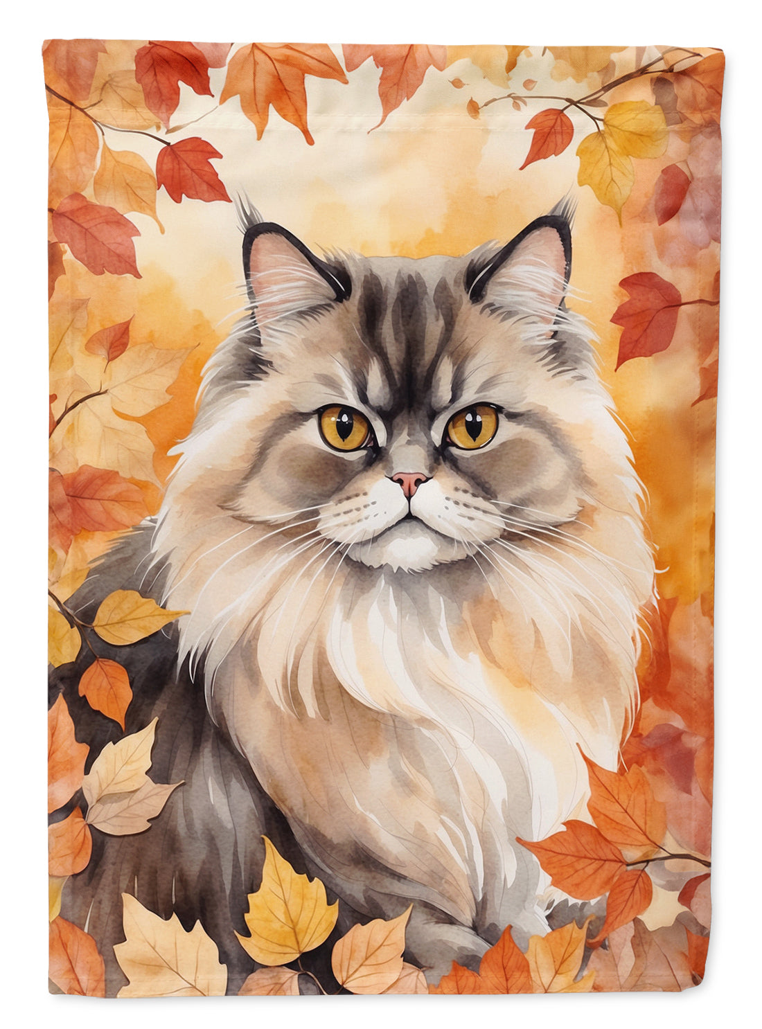 Buy this Persian Cat in Fall Leaves Garden Flag