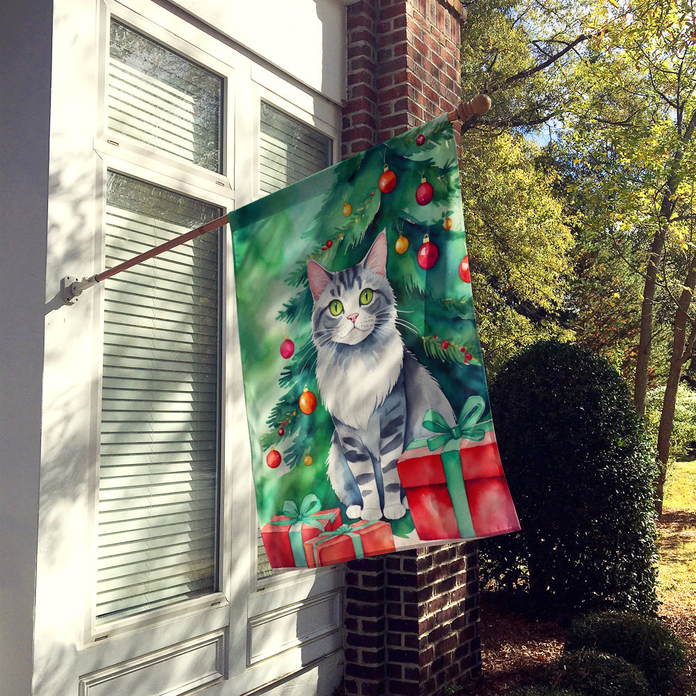 Foldex Exotic Fold Cat By the Christmas Tree House Flag