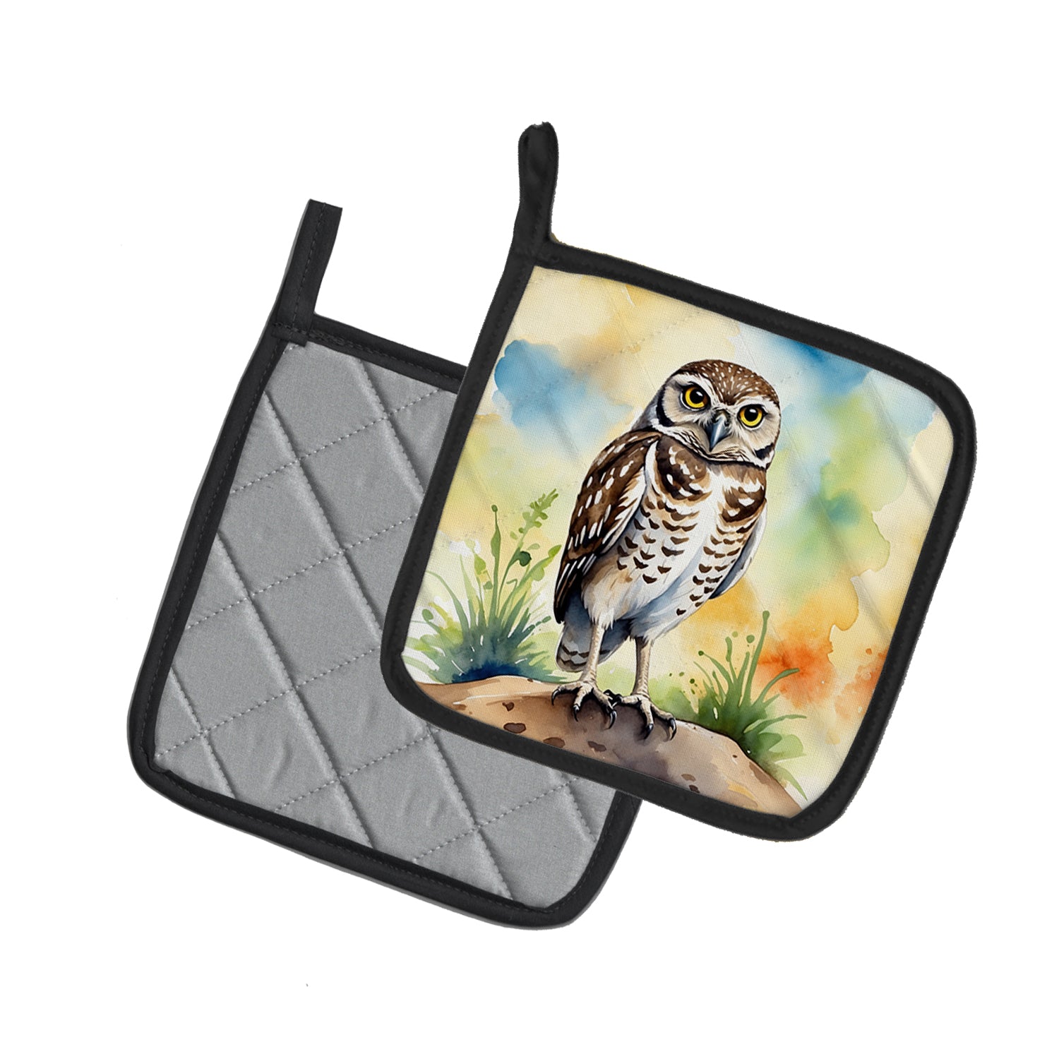 Buy this Burrowing Owl Pair of Pot Holders