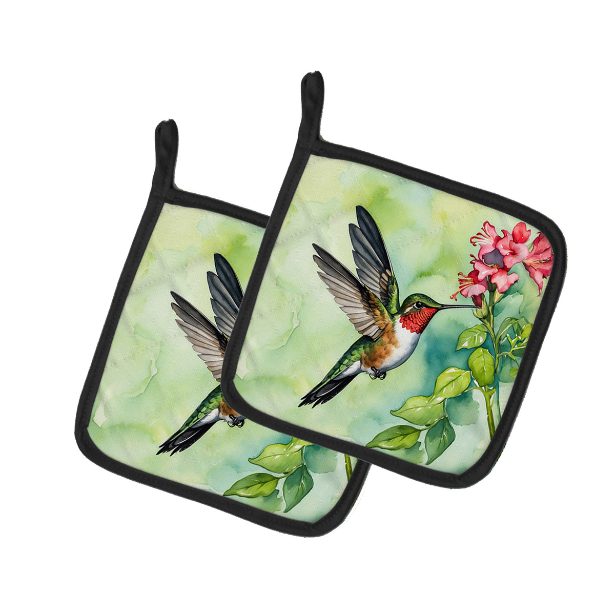 Buy this Rubythroated Hummingbird Pair of Pot Holders