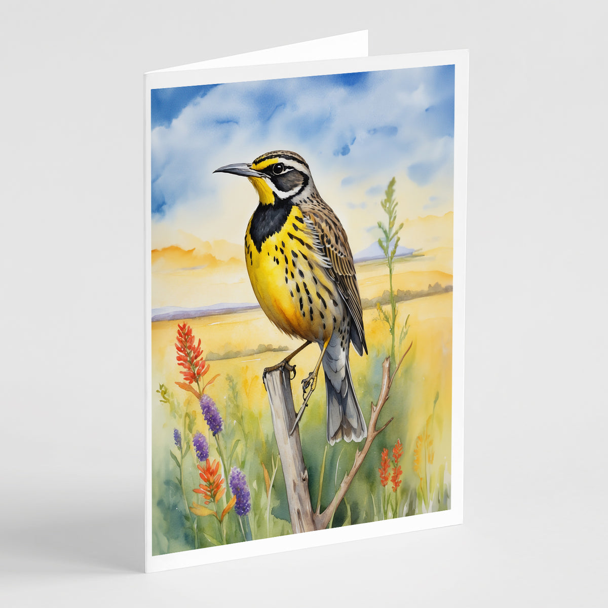 Buy this Kansas Western Meadowlark Greeting Cards Pack of 8