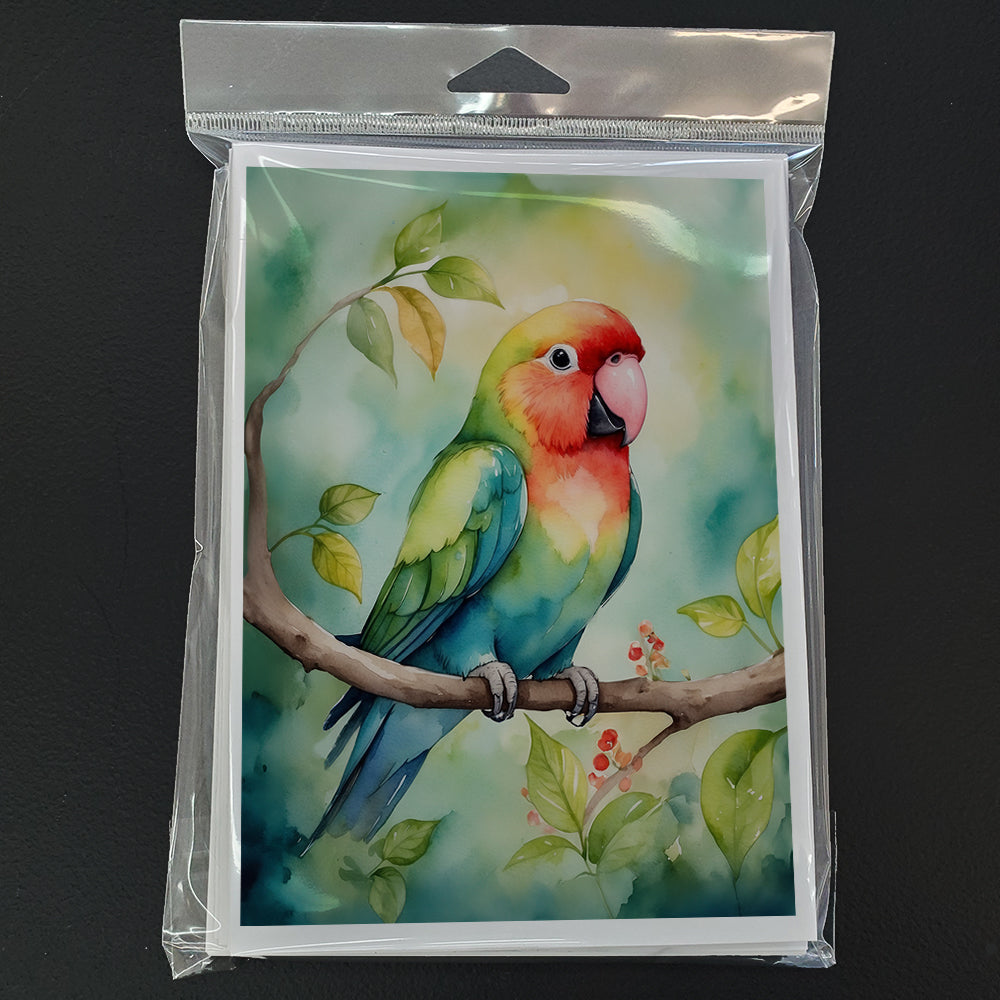 Lovebird Greeting Cards Pack of 8