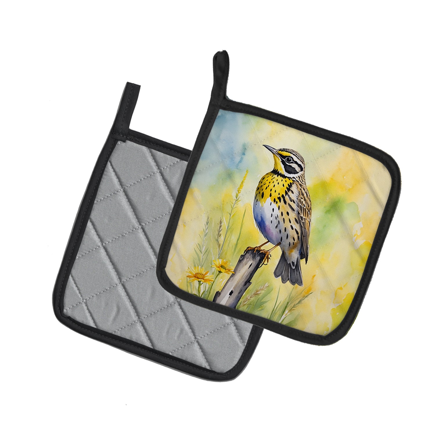 Montana Western Meadowlark Pair of Pot Holders