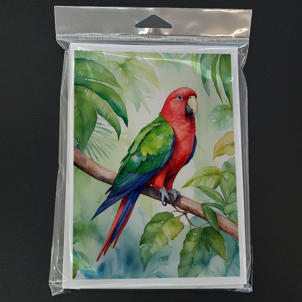 Eclectus Parrot Greeting Cards Pack of 8