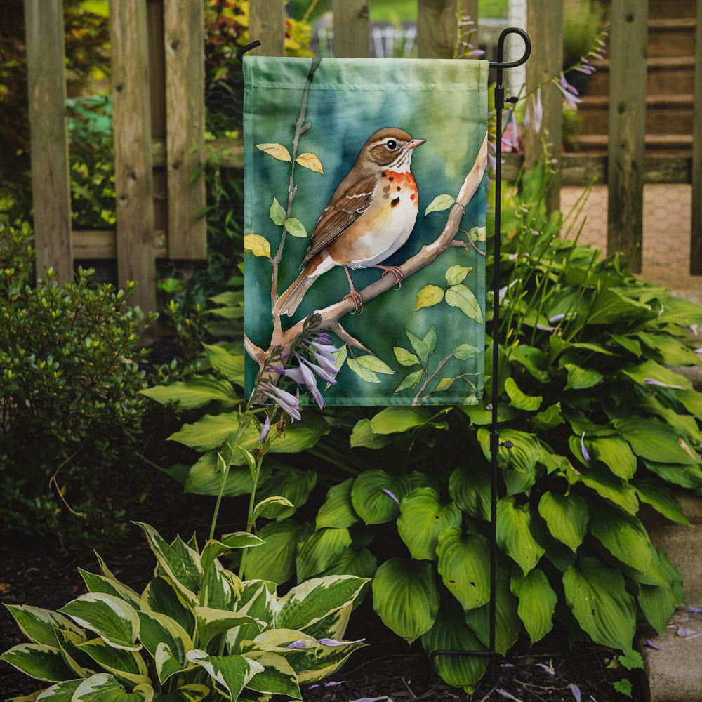 Buy this Vermont Hermit Thrush Garden Flag