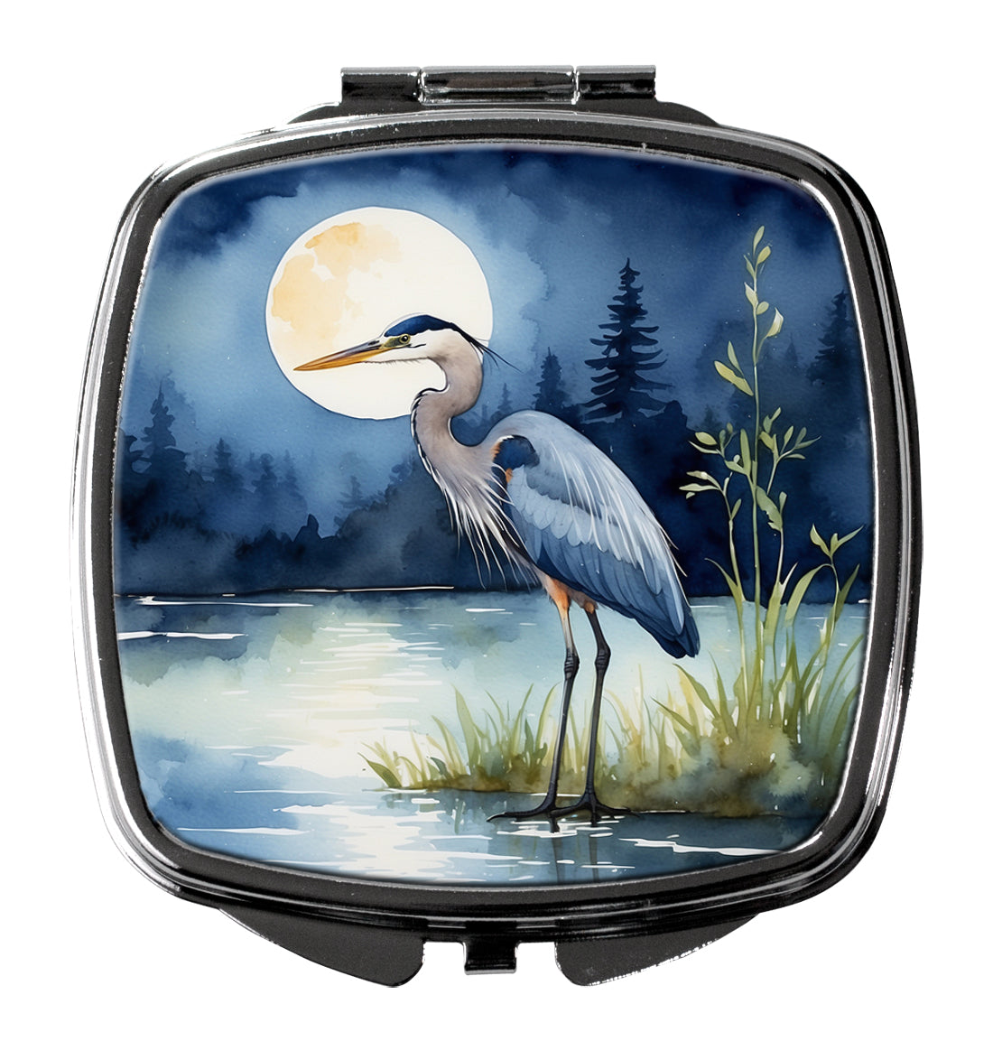 Buy this Blue Heron Under the Moonlight Compact Mirror