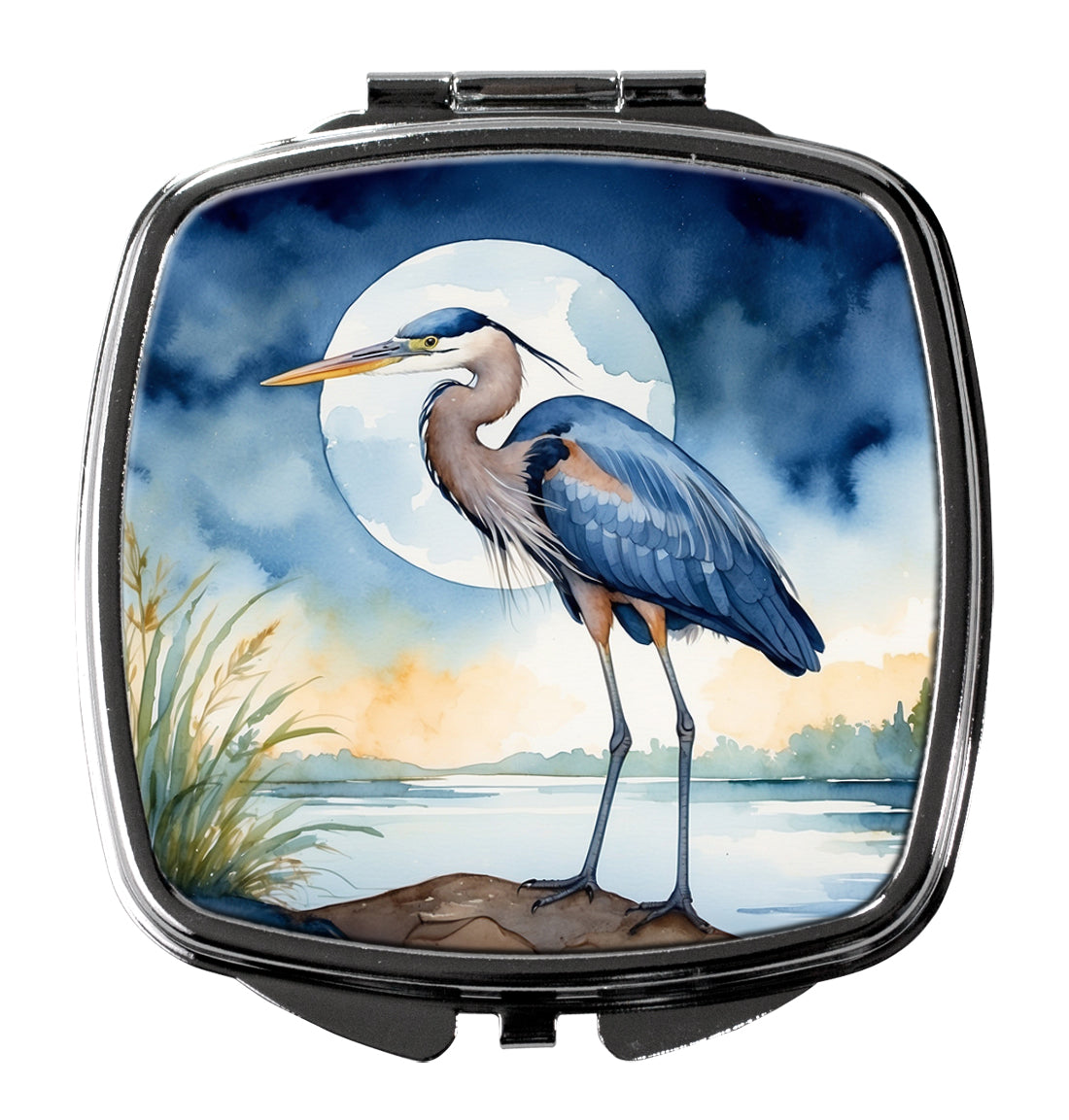 Buy this Blue Heron Under the Moonlight Compact Mirror