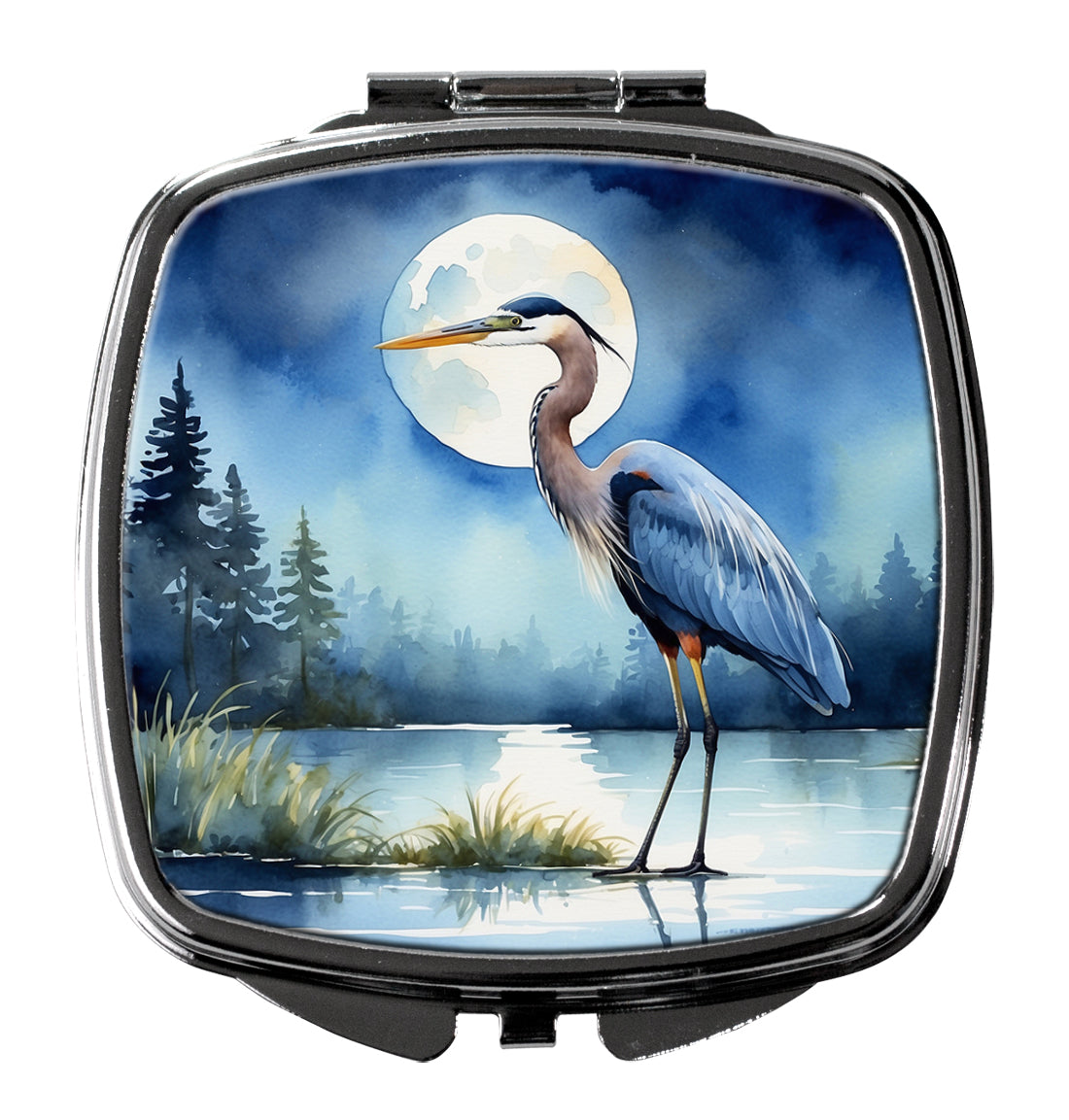 Buy this Blue Heron Under the Moonlight Compact Mirror