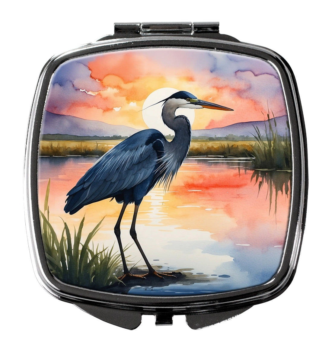 Buy this Blue Heron Setting Sun Compact Mirror