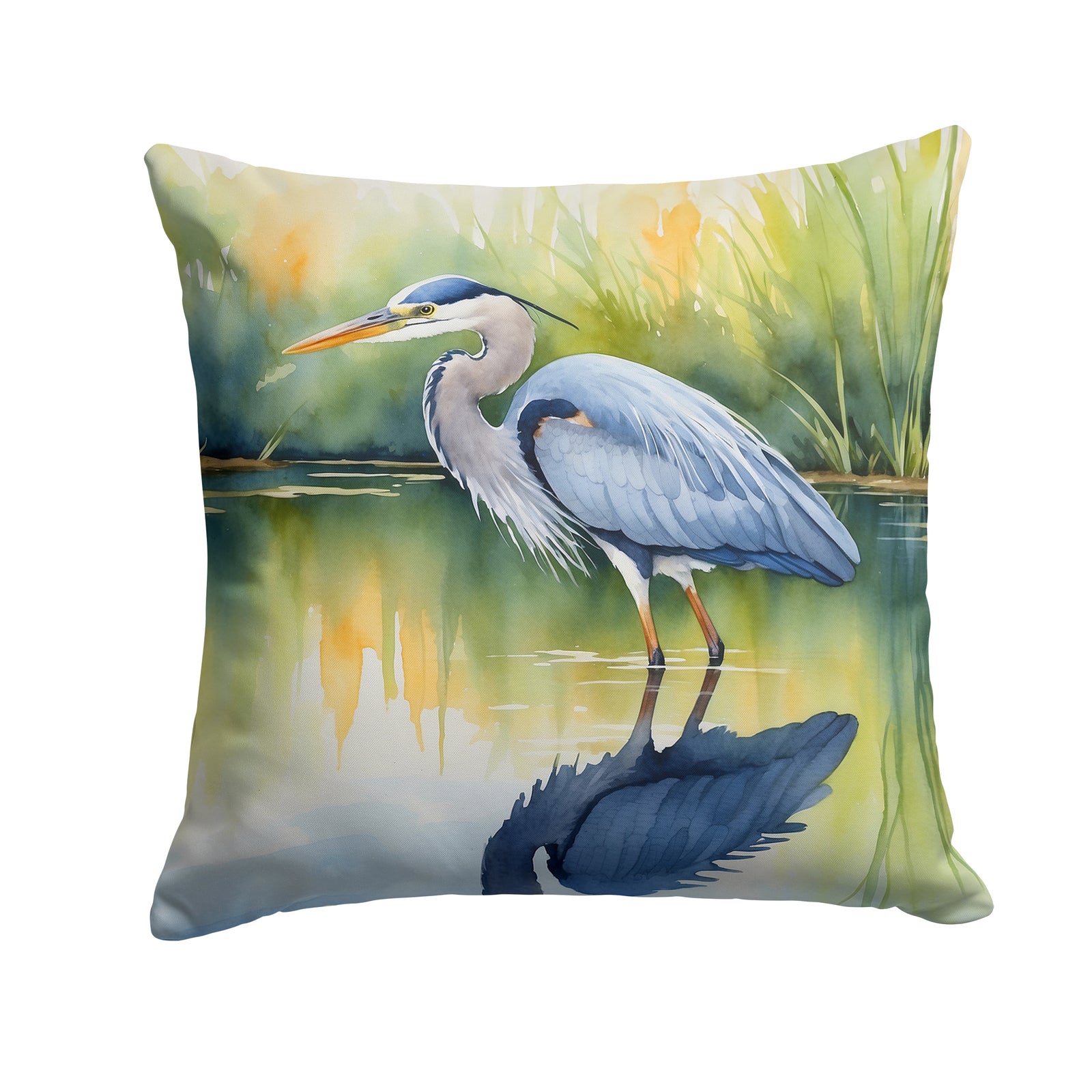 Buy this Blue Heron Stalking Prey Throw Pillow