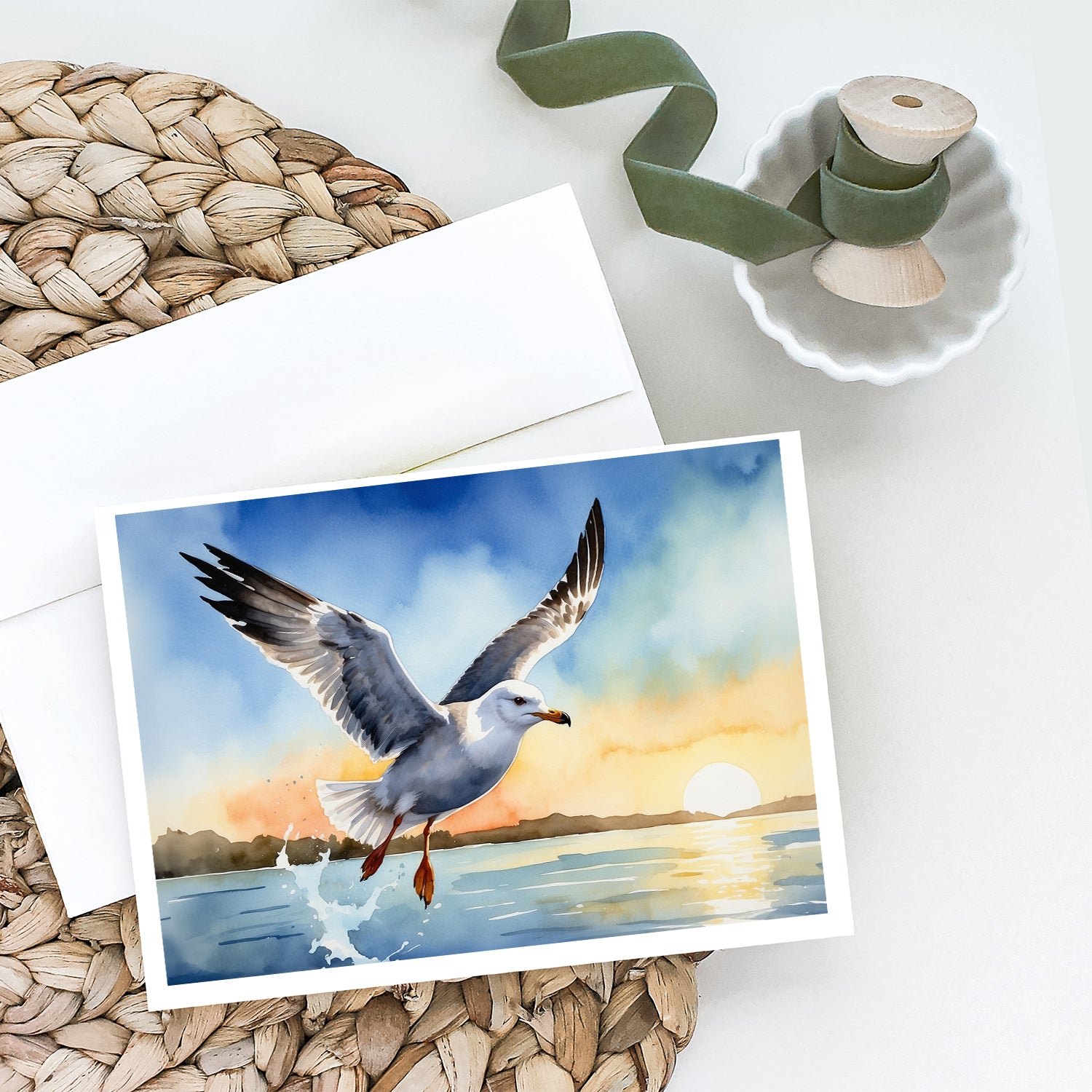 Buy this Gull Flying Low Greeting Cards Pack of 8