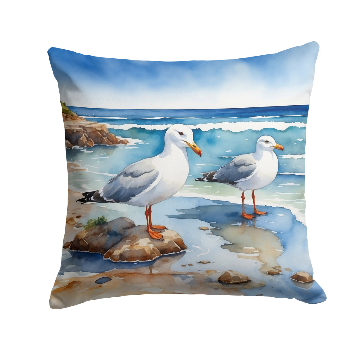 Buy this Gulls Scavenging Throw Pillow