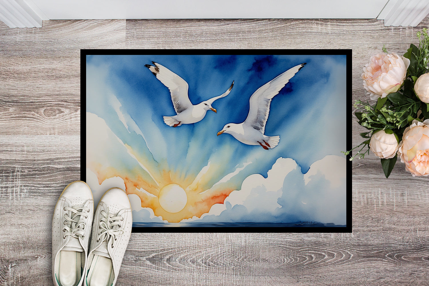 Gulls Soaring High Doormat