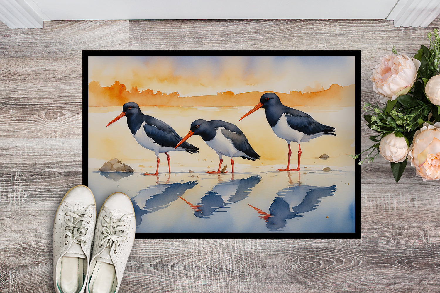 Buy this Oystercatchers Foraging Doormat