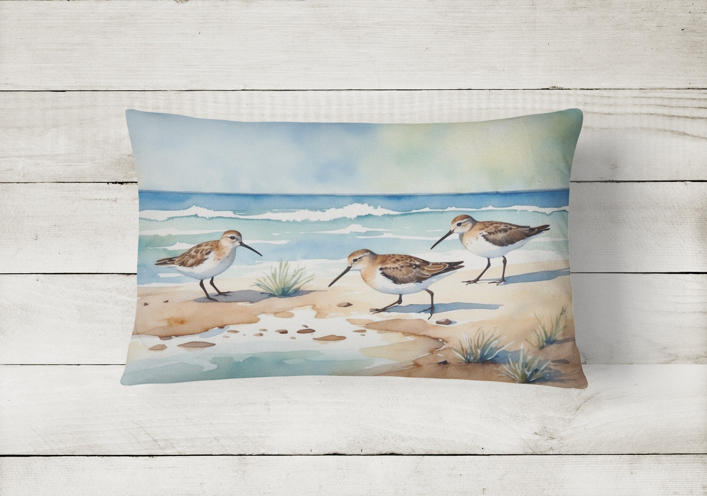 Buy this Sandpipers Hunting Throw Pillow