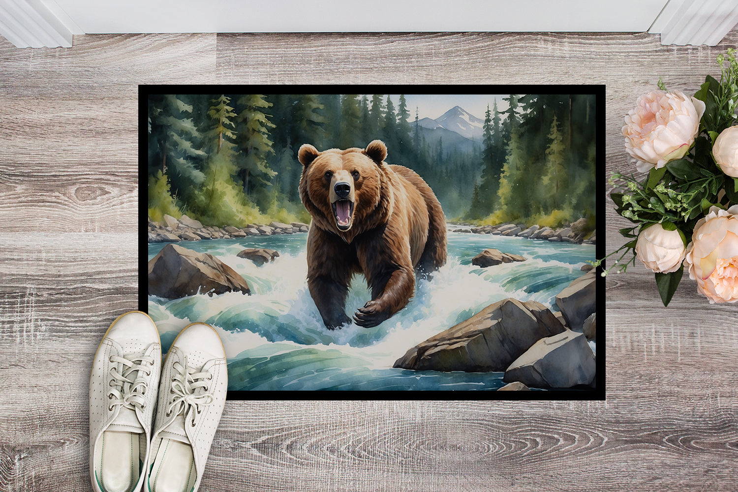 Buy this Alaskan Wilderness Grizzly Bear Doormat