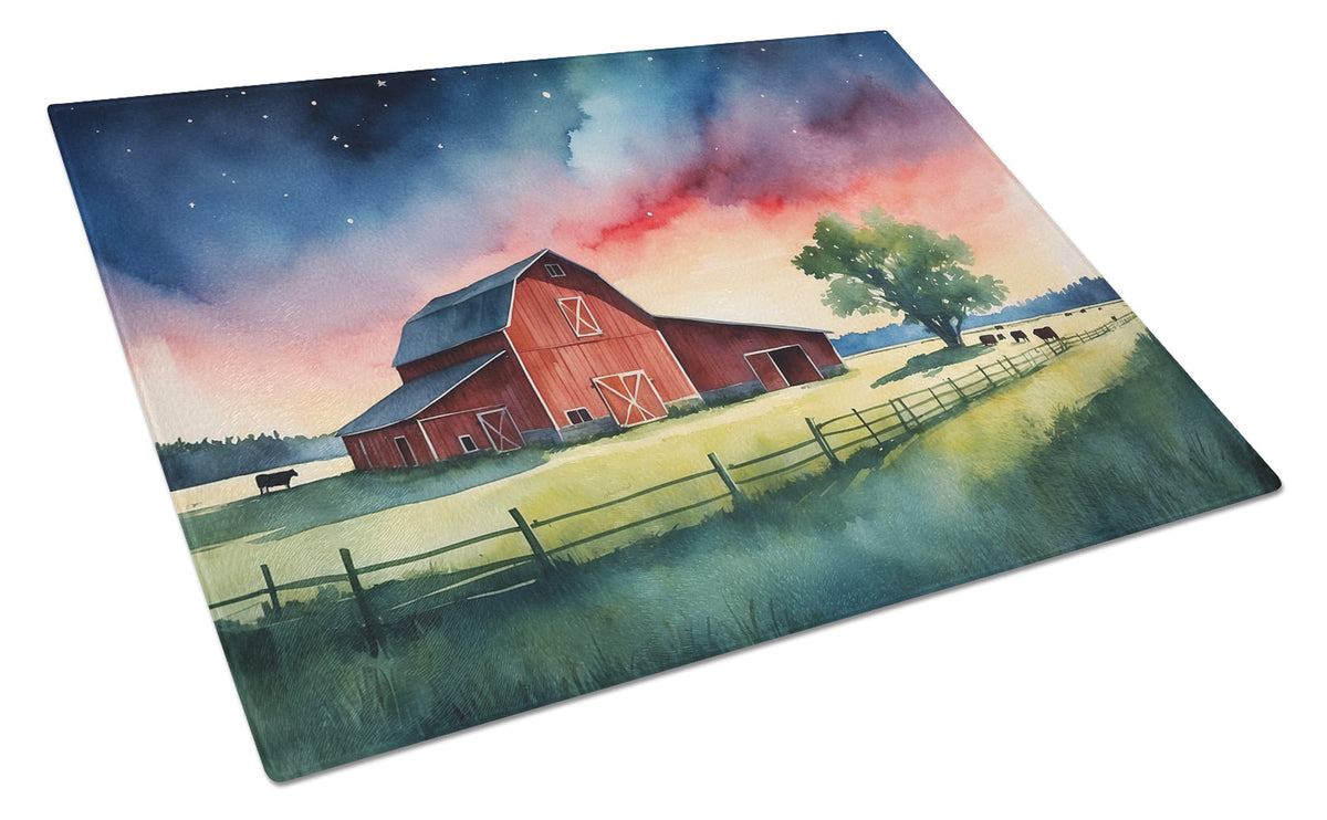 Buy this Barn at Twilight Glass Cutting Board