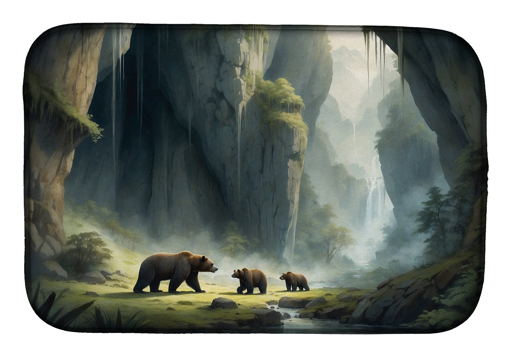 Buy this Cave Bears Dish Drying Mat