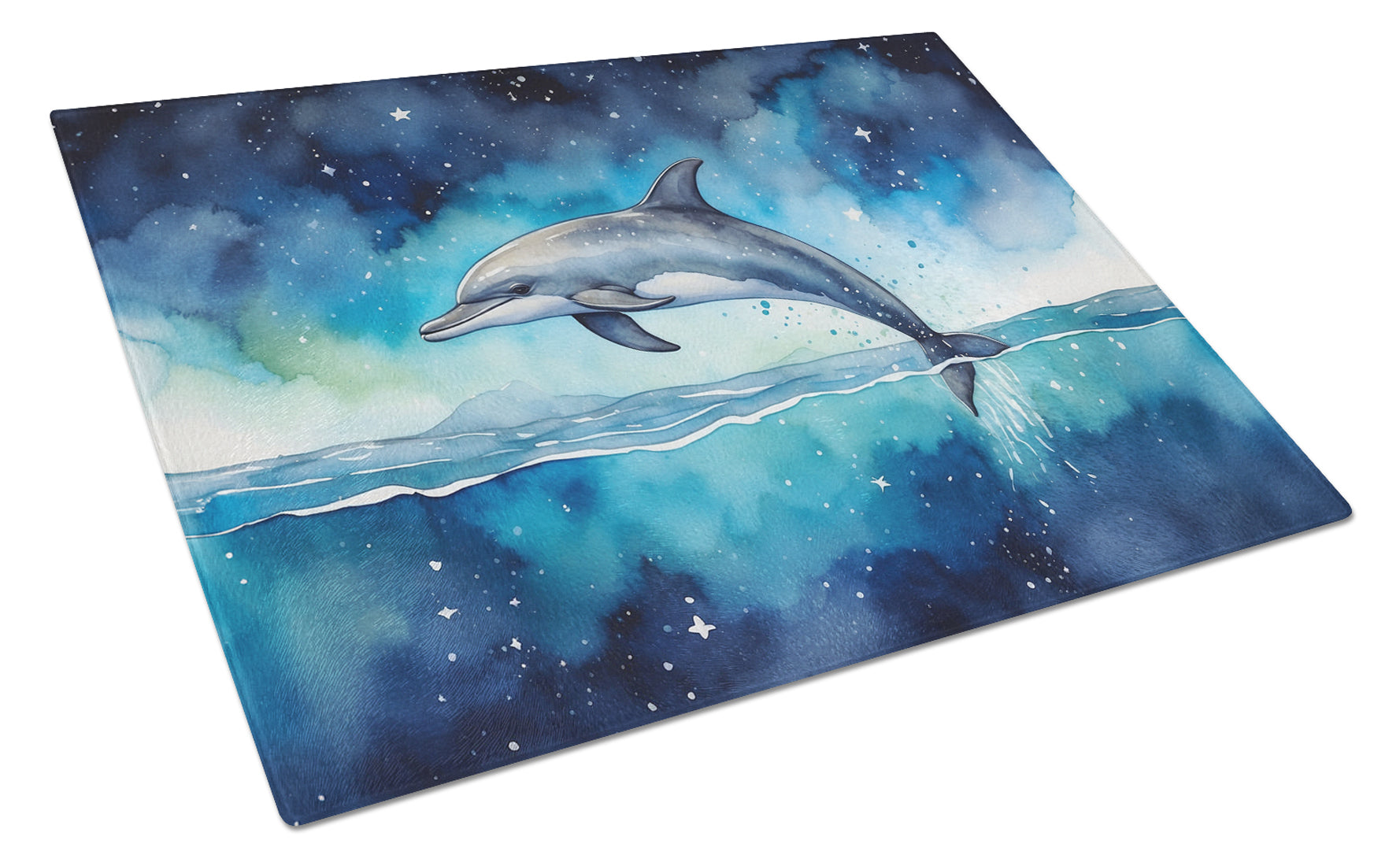 Buy this Dolphin in a Starry Sea Glass Cutting Board