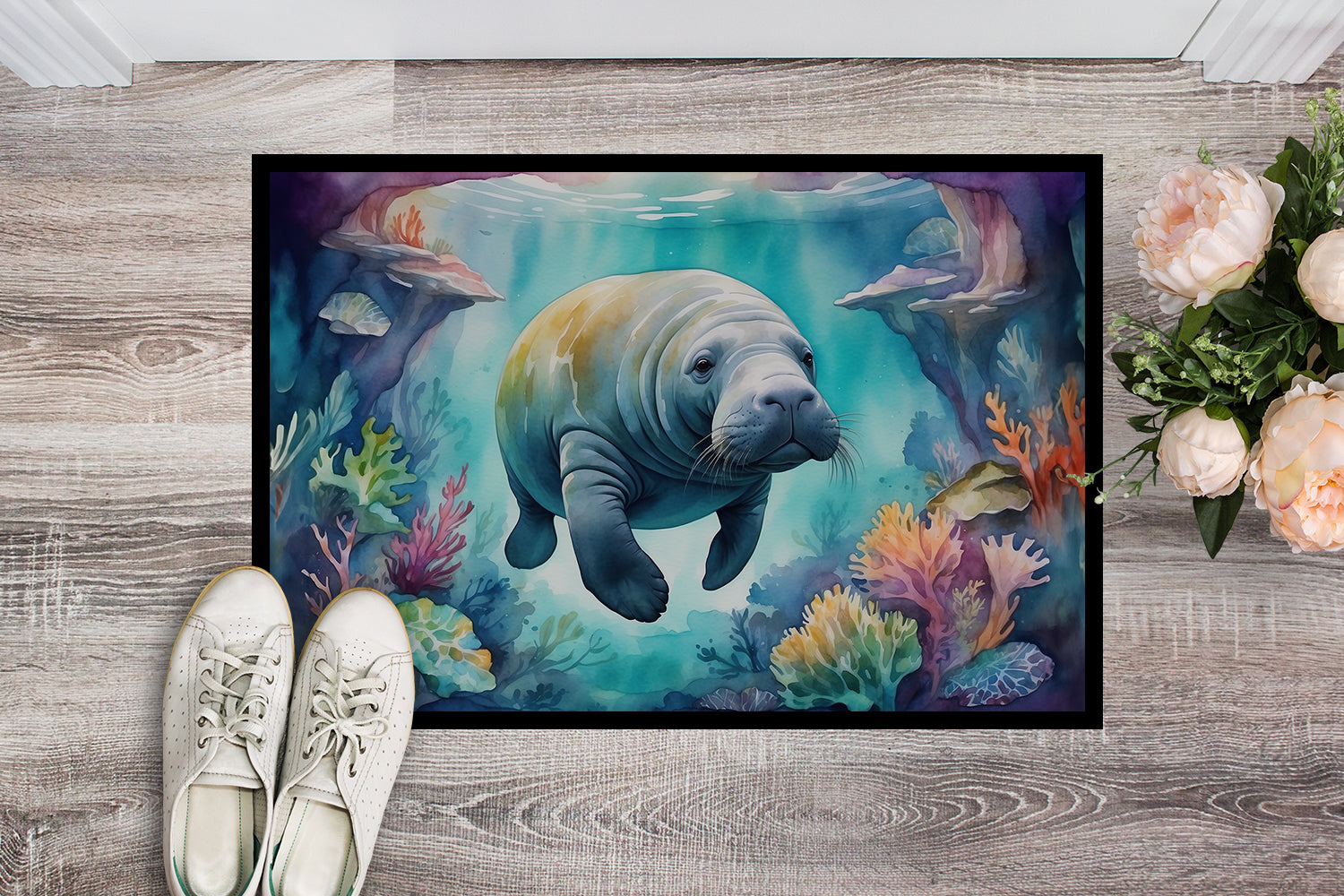 Buy this Manatee in a Dreamscape Doormat