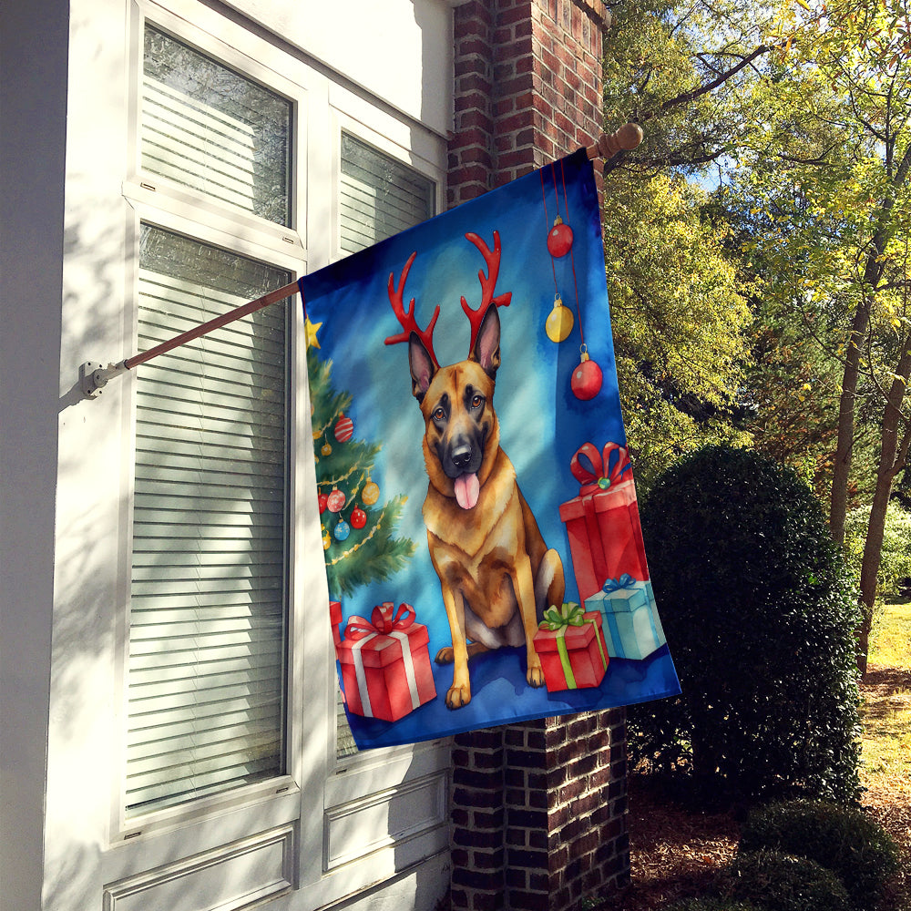 Buy this Belgian Malinois Christmas Reindeer House Flag