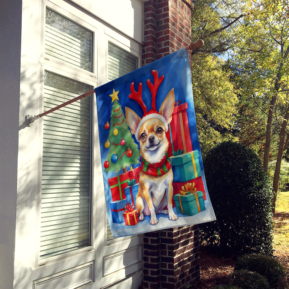 Buy this Chihuahua Christmas Reindeer House Flag