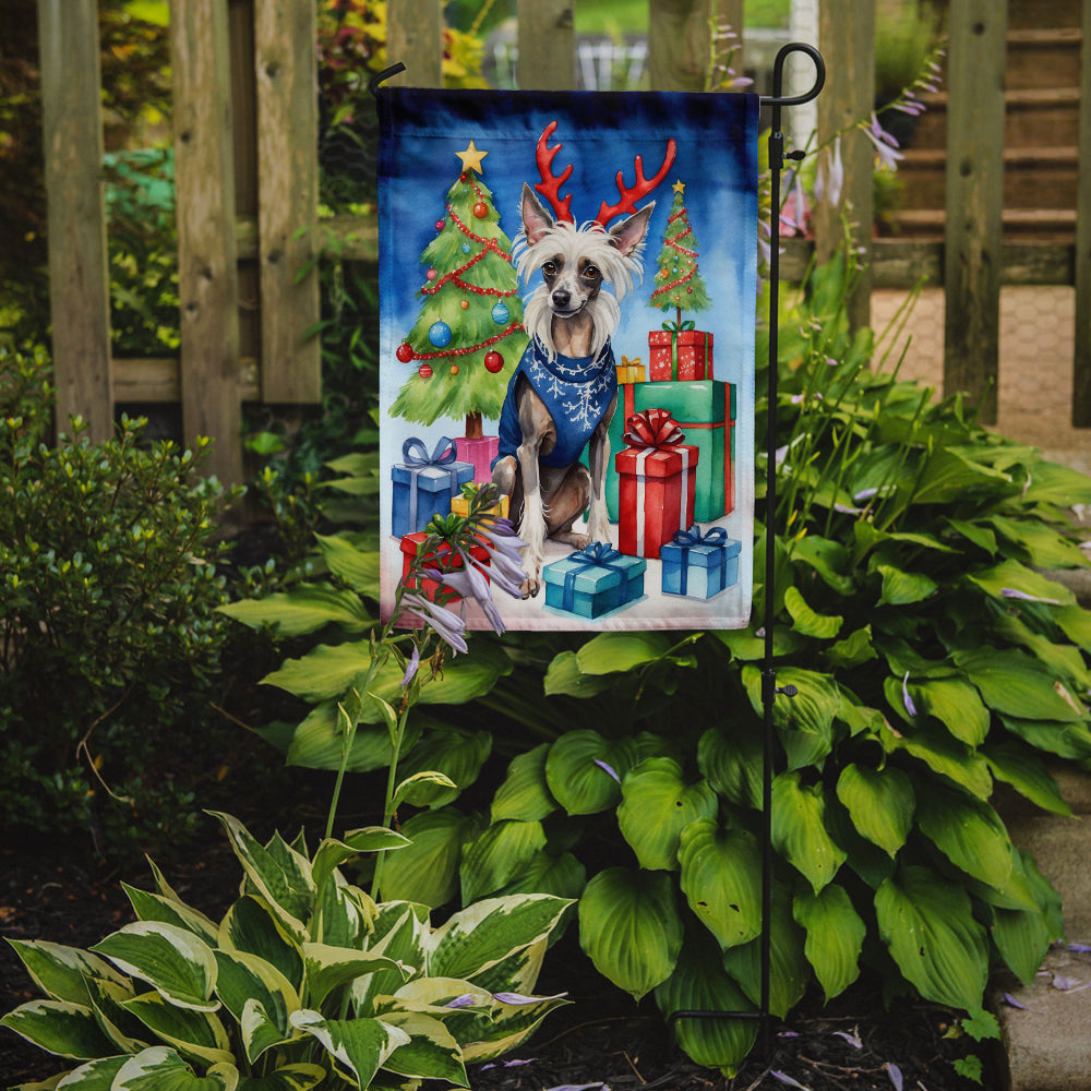 Buy this Chinese Crested Christmas Reindeer Garden Flag