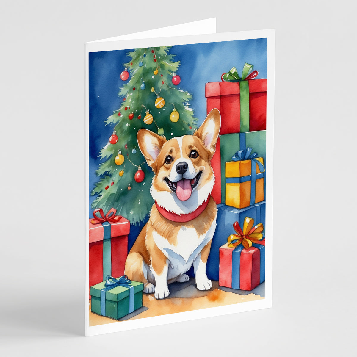 Buy this Corgi Christmas Reindeer Greeting Cards Pack of 8