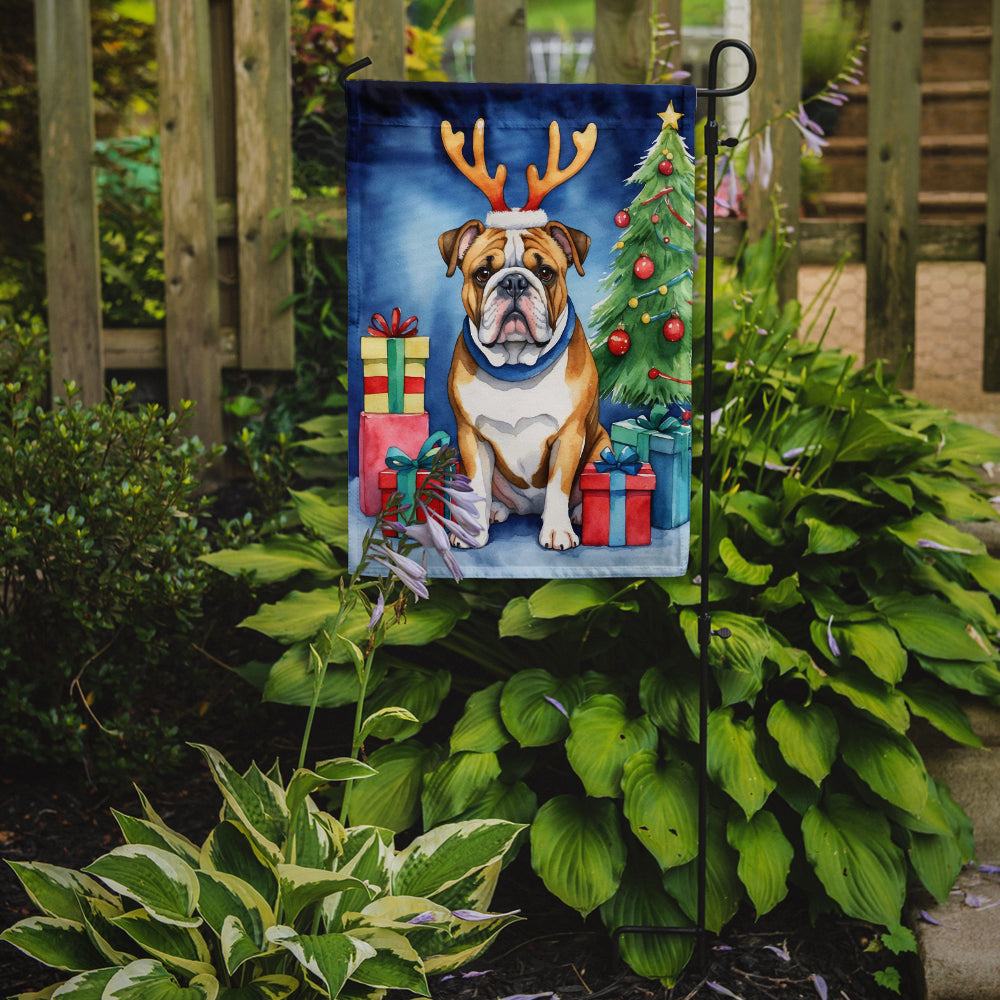 Buy this English Bulldog Christmas Reindeer Garden Flag