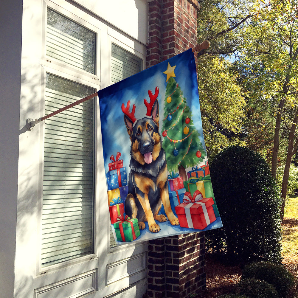 Buy this German Shepherd Christmas Reindeer House Flag