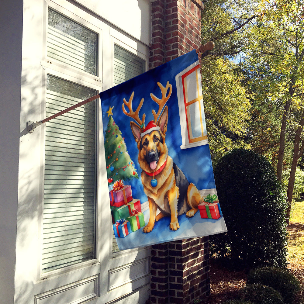 Buy this German Shepherd Christmas Reindeer House Flag