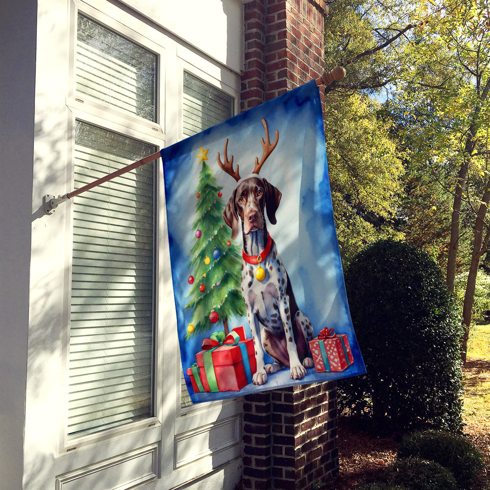 Buy this German Shorthaired Pointer Christmas Reindeer House Flag