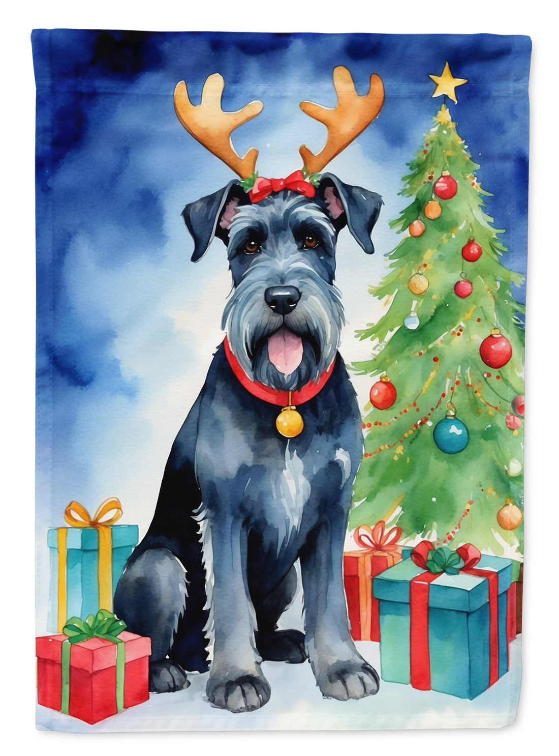 Buy this Giant Schnauzer Pointer Christmas Reindeer Garden Flag