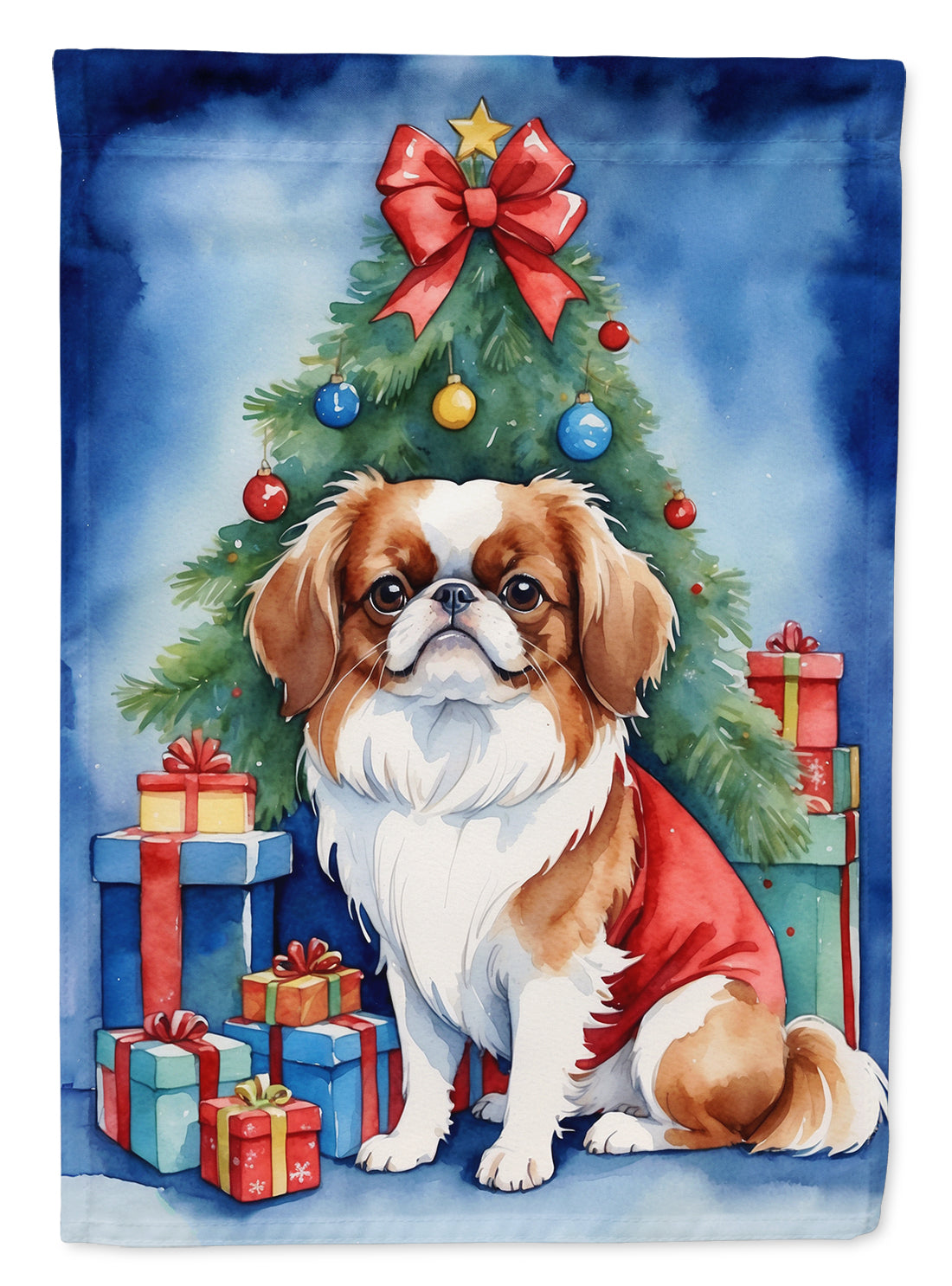 Buy this Japanese Chin Christmas Reindeer House Flag