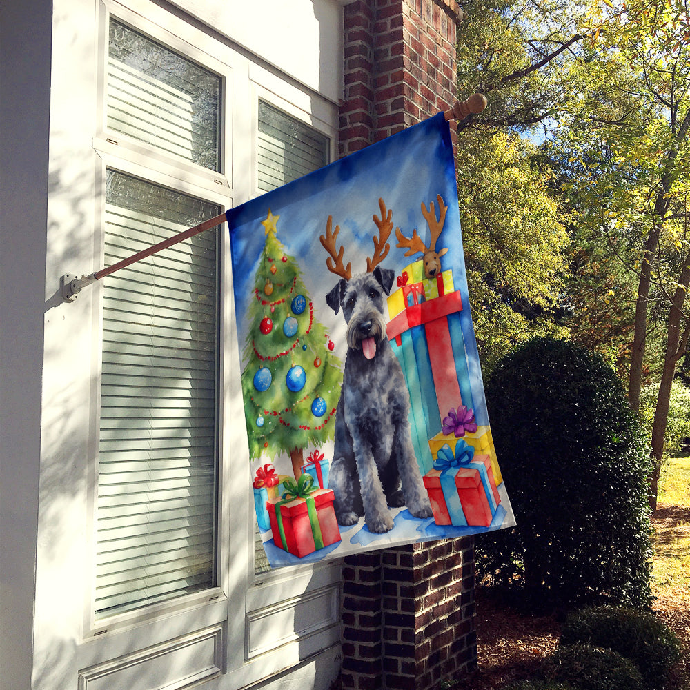 Buy this Kerry Blue Terrier Christmas Reindeer House Flag