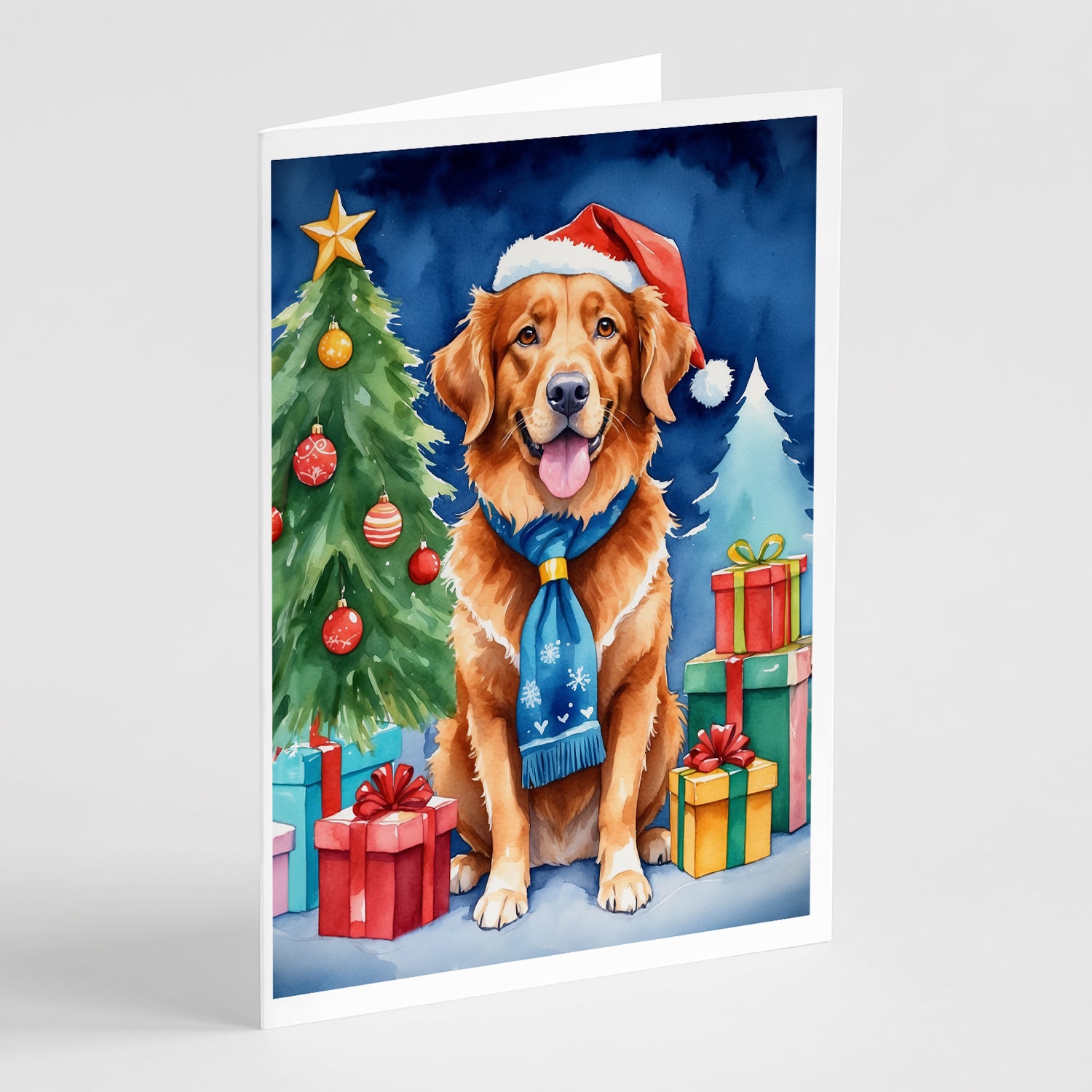 Buy this Nova Scotia Duck Tolling Retriever Christmas Reindeer Greeting Cards Pack of 8